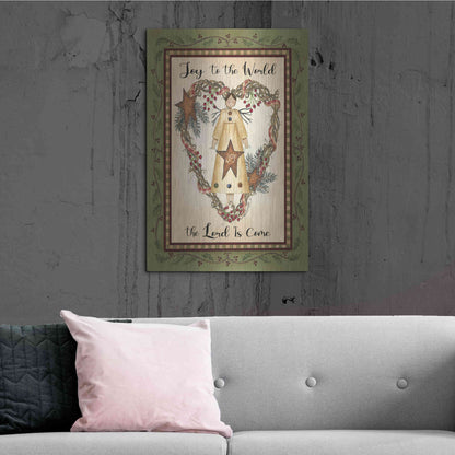 Luxe Metal Art 'Joy to the World Angel' by Linda Spivey, Metal Wall Art,24x36