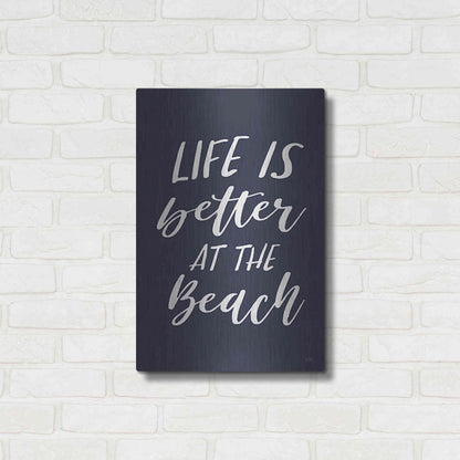Luxe Metal Art 'Better at the Beach' by Lux + Me Designs, Metal Wall Art,16x24