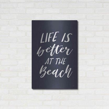 Luxe Metal Art 'Better at the Beach' by Lux + Me Designs, Metal Wall Art,24x36