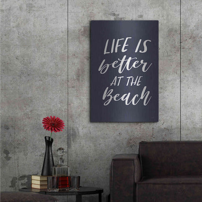 Luxe Metal Art 'Better at the Beach' by Lux + Me Designs, Metal Wall Art,24x36