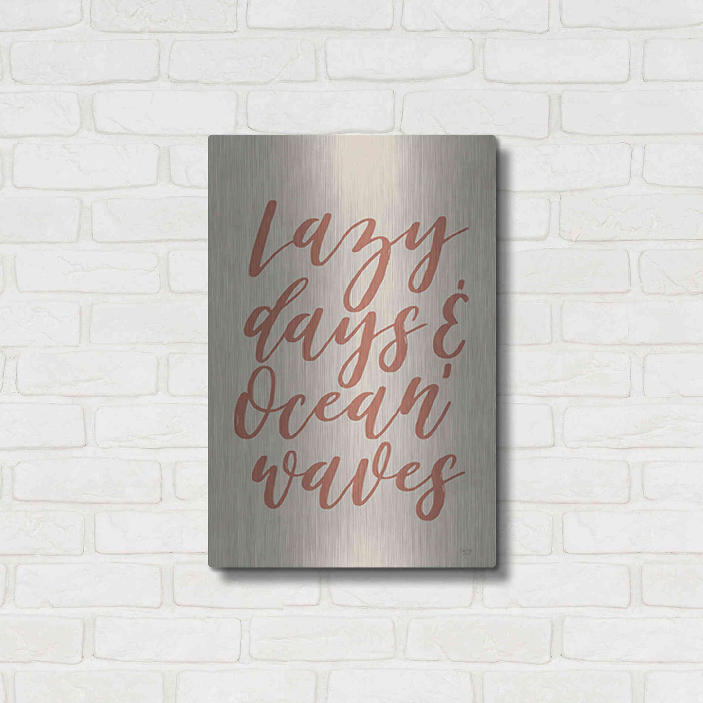 Luxe Metal Art 'Lazy Days & Ocean Waves' by Lux + Me Designs, Metal Wall Art,16x24