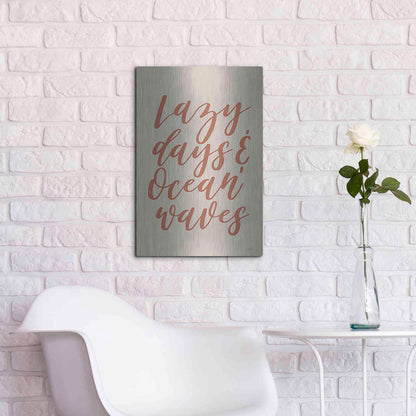 Luxe Metal Art 'Lazy Days & Ocean Waves' by Lux + Me Designs, Metal Wall Art,16x24