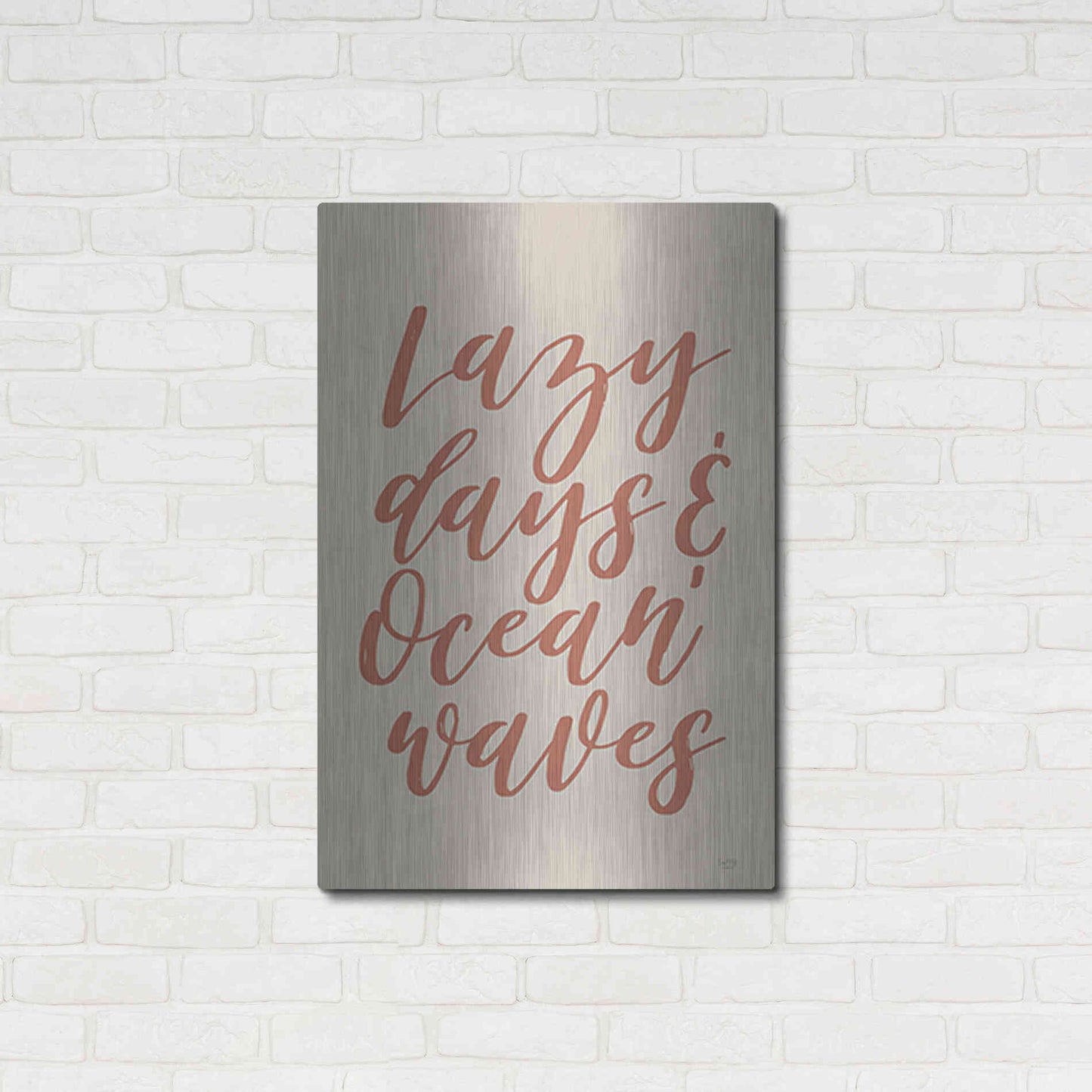 Luxe Metal Art 'Lazy Days & Ocean Waves' by Lux + Me Designs, Metal Wall Art,24x36