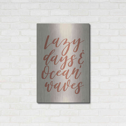 Luxe Metal Art 'Lazy Days & Ocean Waves' by Lux + Me Designs, Metal Wall Art,24x36