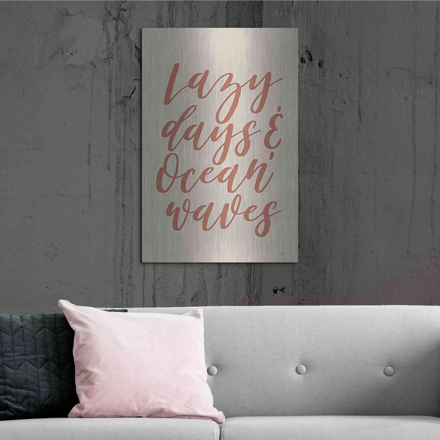 Luxe Metal Art 'Lazy Days & Ocean Waves' by Lux + Me Designs, Metal Wall Art,24x36