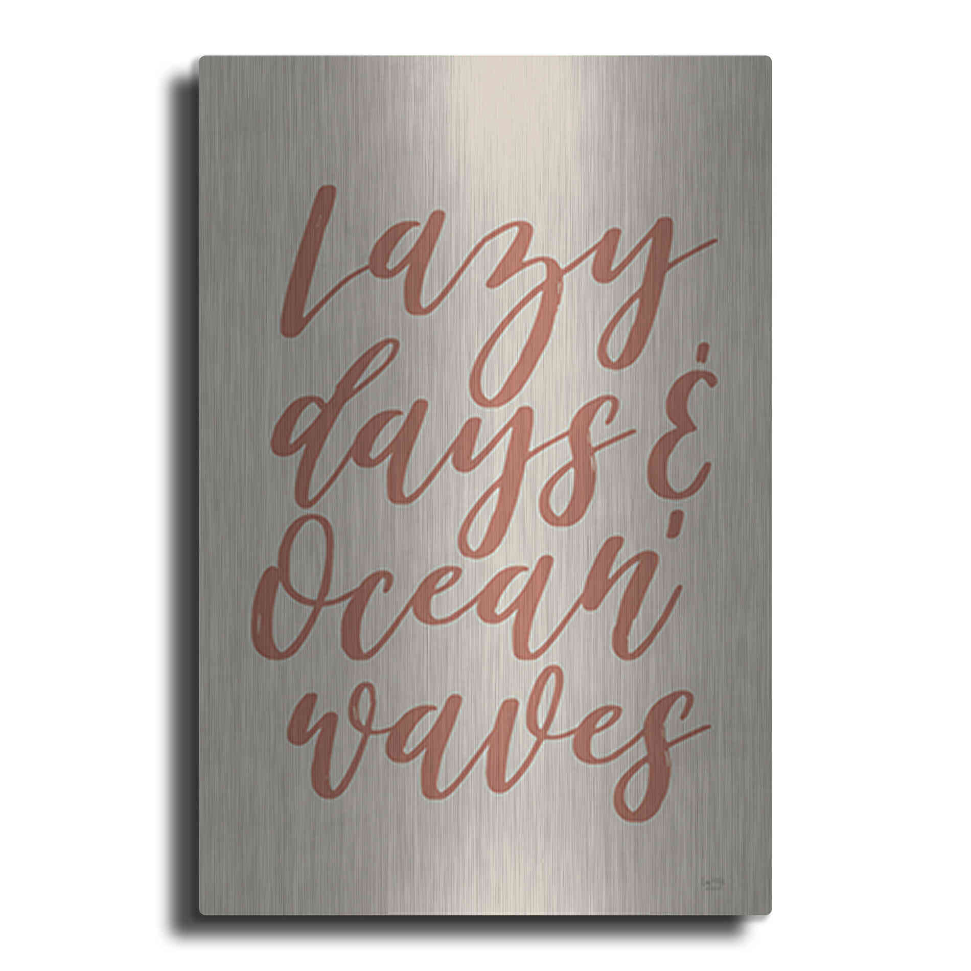 Luxe Metal Art 'Lazy Days & Ocean Waves' by Lux + Me Designs, Metal Wall Art