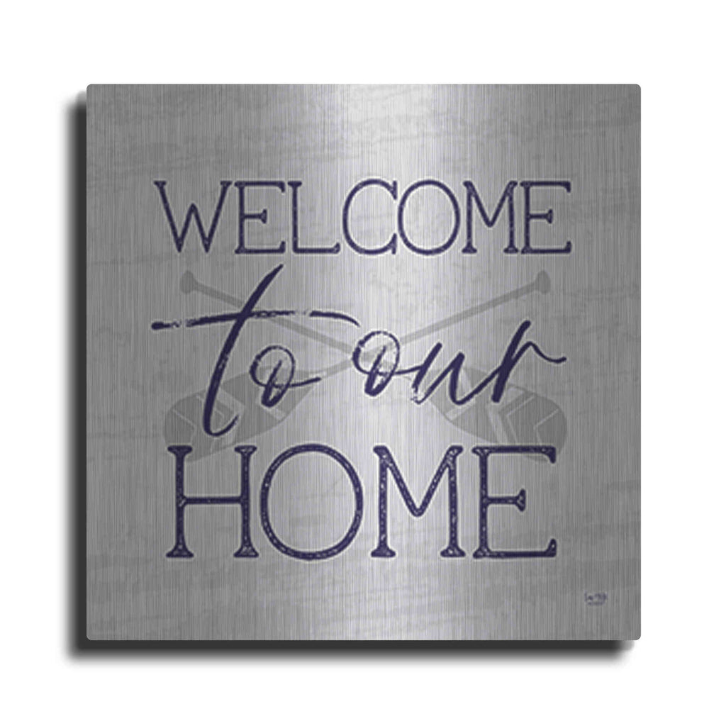 Luxe Metal Art 'Lake Welcome to Our Home' by Lux + Me Designs, Metal Wall Art