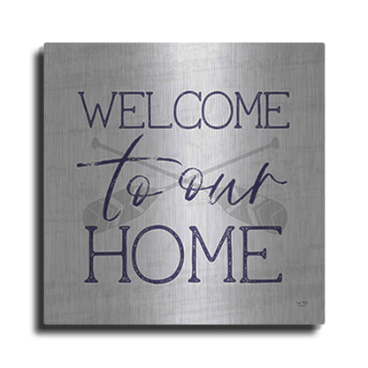 Luxe Metal Art 'Lake Welcome to Our Home' by Lux + Me Designs, Metal Wall Art