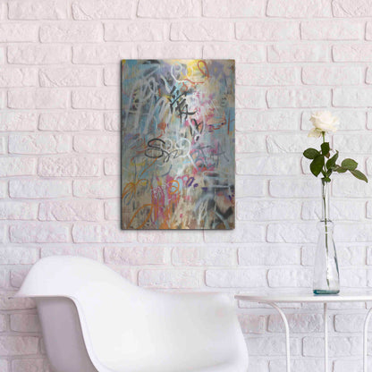 Luxe Metal Art 'Graffiti Love' by Danhui Nai, Metal Wall Art,16x24