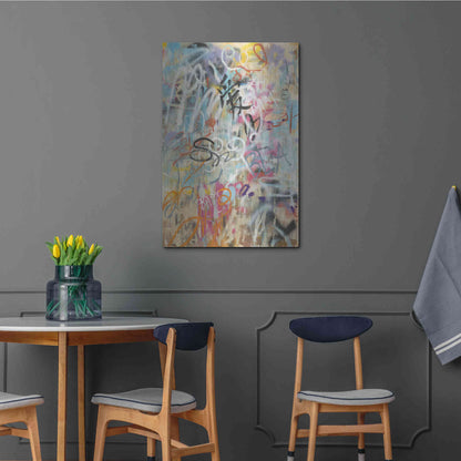 Luxe Metal Art 'Graffiti Love' by Danhui Nai, Metal Wall Art,24x36