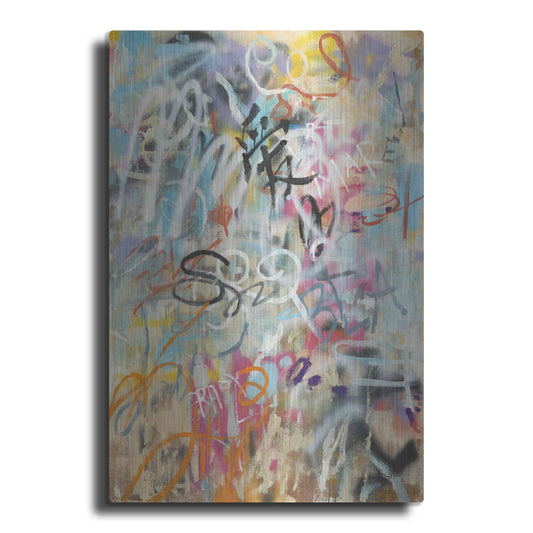 Luxe Metal Art 'Graffiti Love' by Danhui Nai, Metal Wall Art