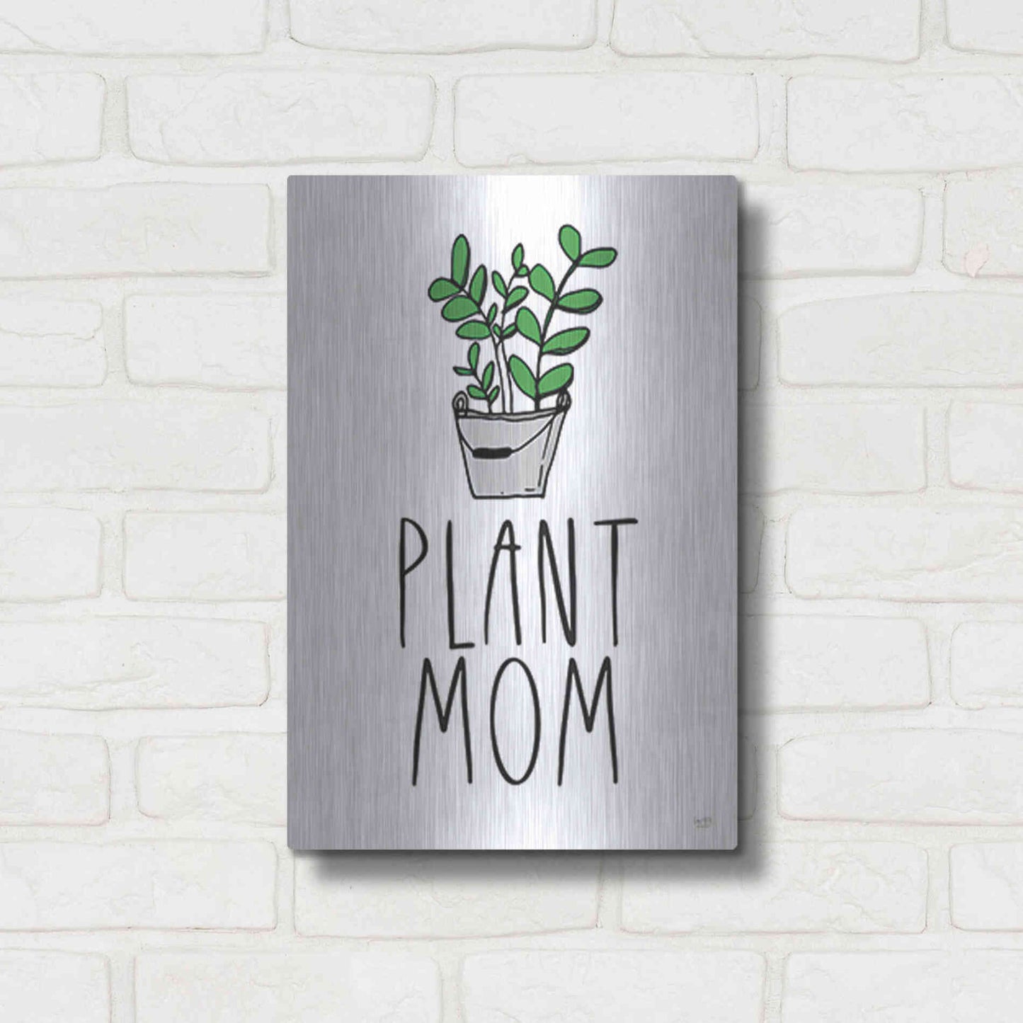 Luxe Metal Art 'Plant Mom' by Lux + Me Designs, Metal Wall Art,12x16