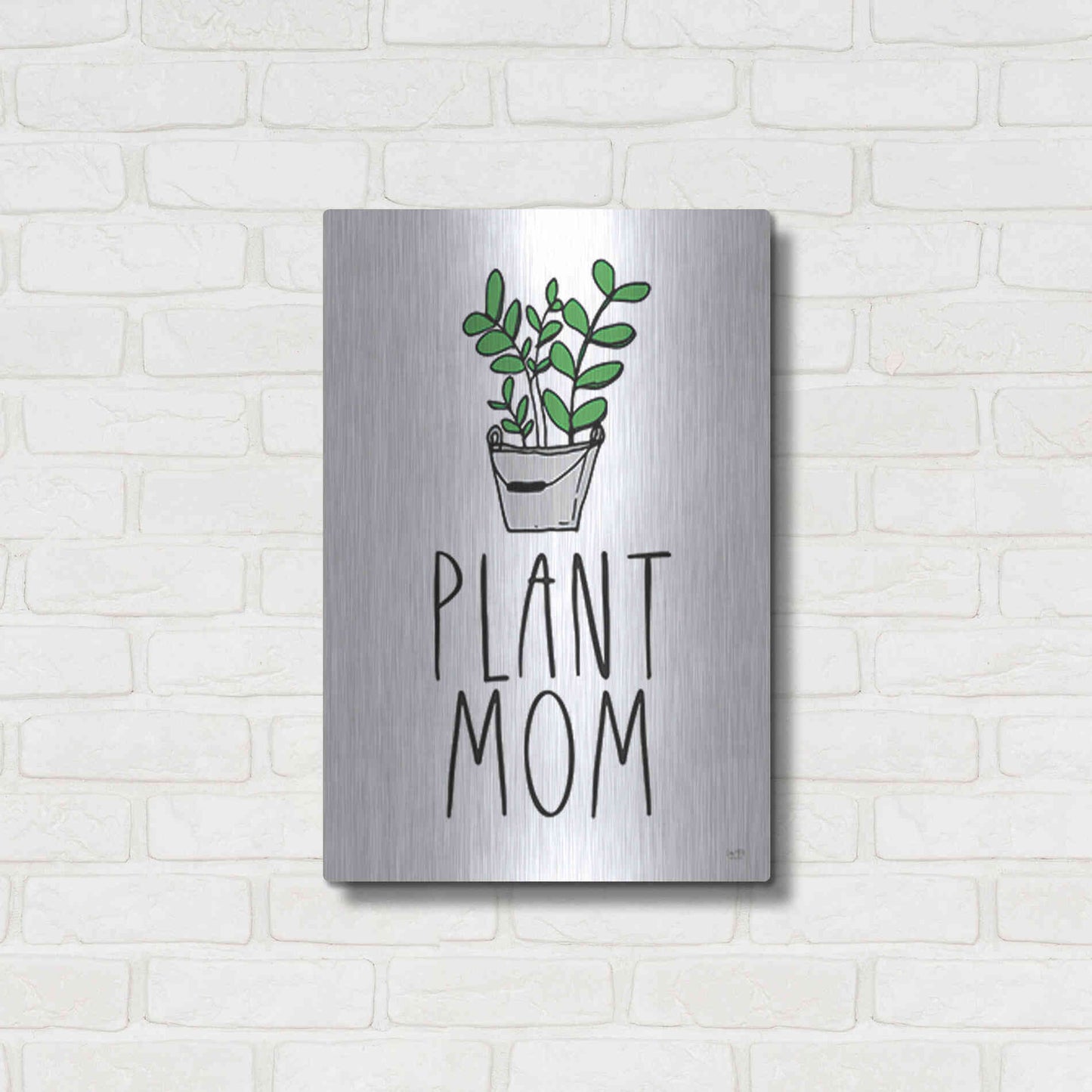 Luxe Metal Art 'Plant Mom' by Lux + Me Designs, Metal Wall Art,16x24