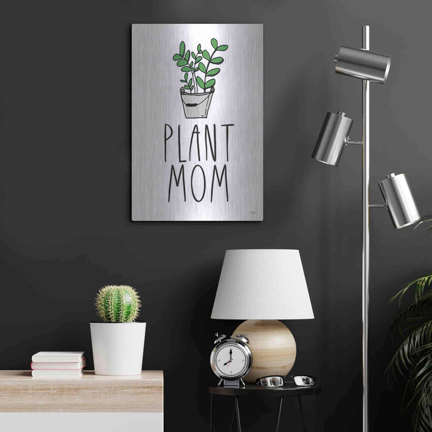 Luxe Metal Art 'Plant Mom' by Lux + Me Designs, Metal Wall Art,16x24