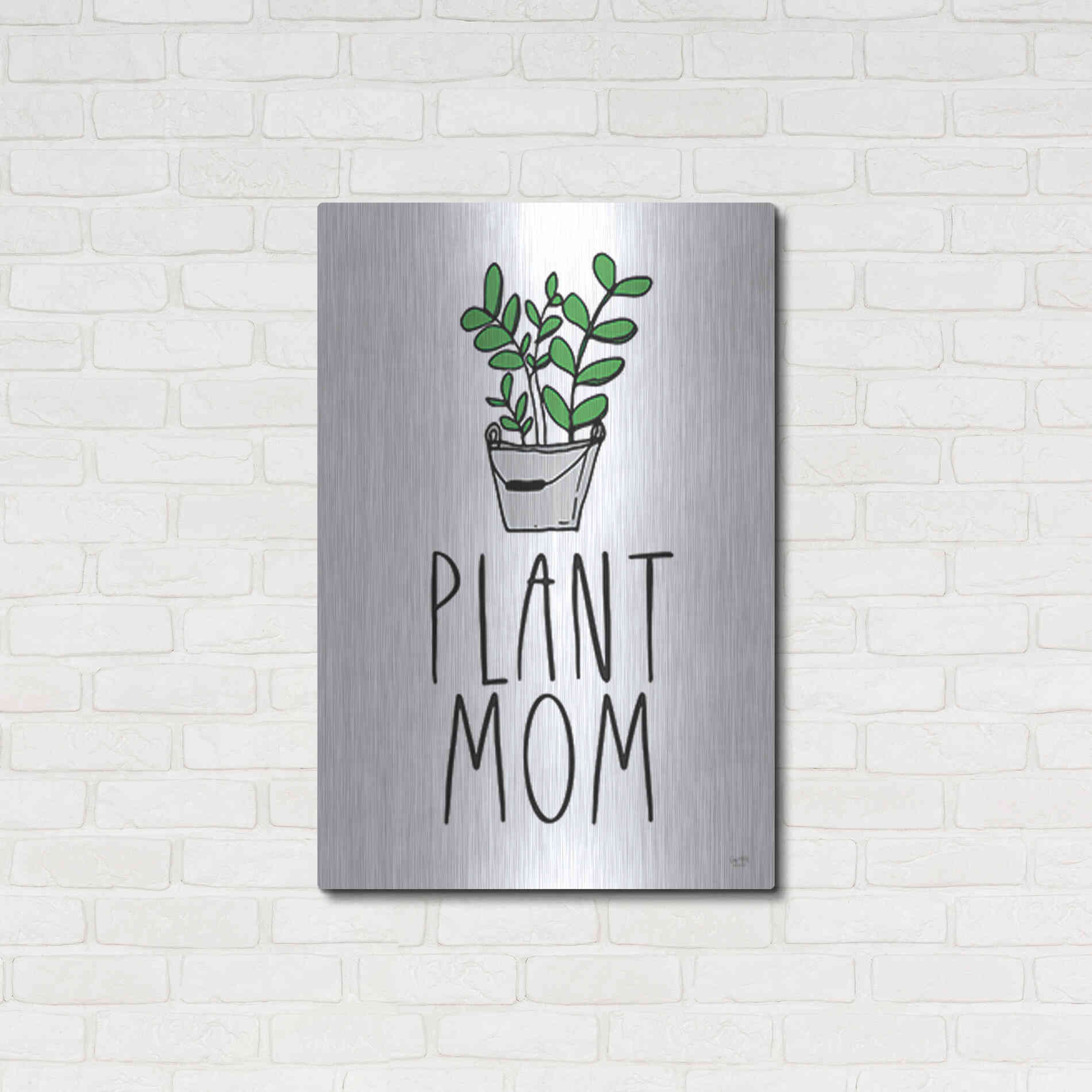 Luxe Metal Art 'Plant Mom' by Lux + Me Designs, Metal Wall Art,24x36