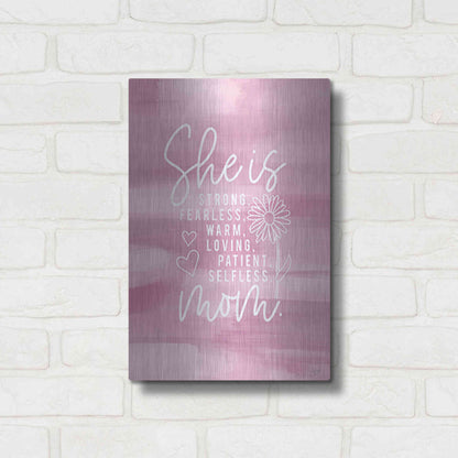 Luxe Metal Art 'She is Mom' by Lux + Me Designs, Metal Wall Art,12x16