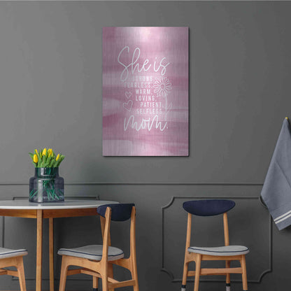 Luxe Metal Art 'She is Mom' by Lux + Me Designs, Metal Wall Art,24x36