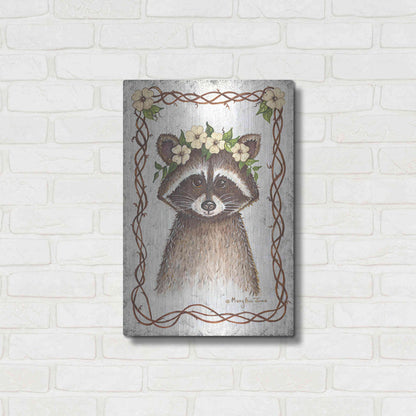 Luxe Metal Art 'Raccoon' by Mary Ann June, Metal Wall Art,16x24