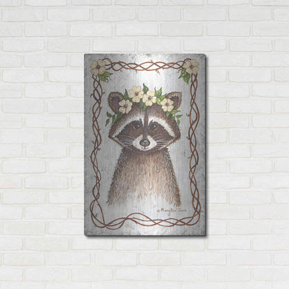Luxe Metal Art 'Raccoon' by Mary Ann June, Metal Wall Art,24x36