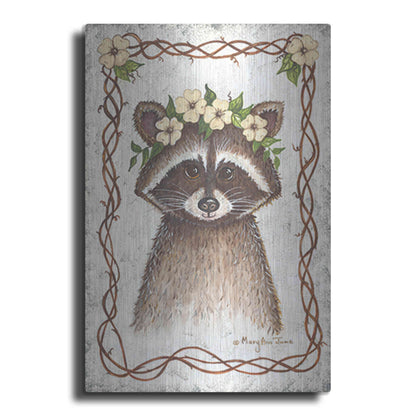 Luxe Metal Art 'Raccoon' by Mary Ann June, Metal Wall Art