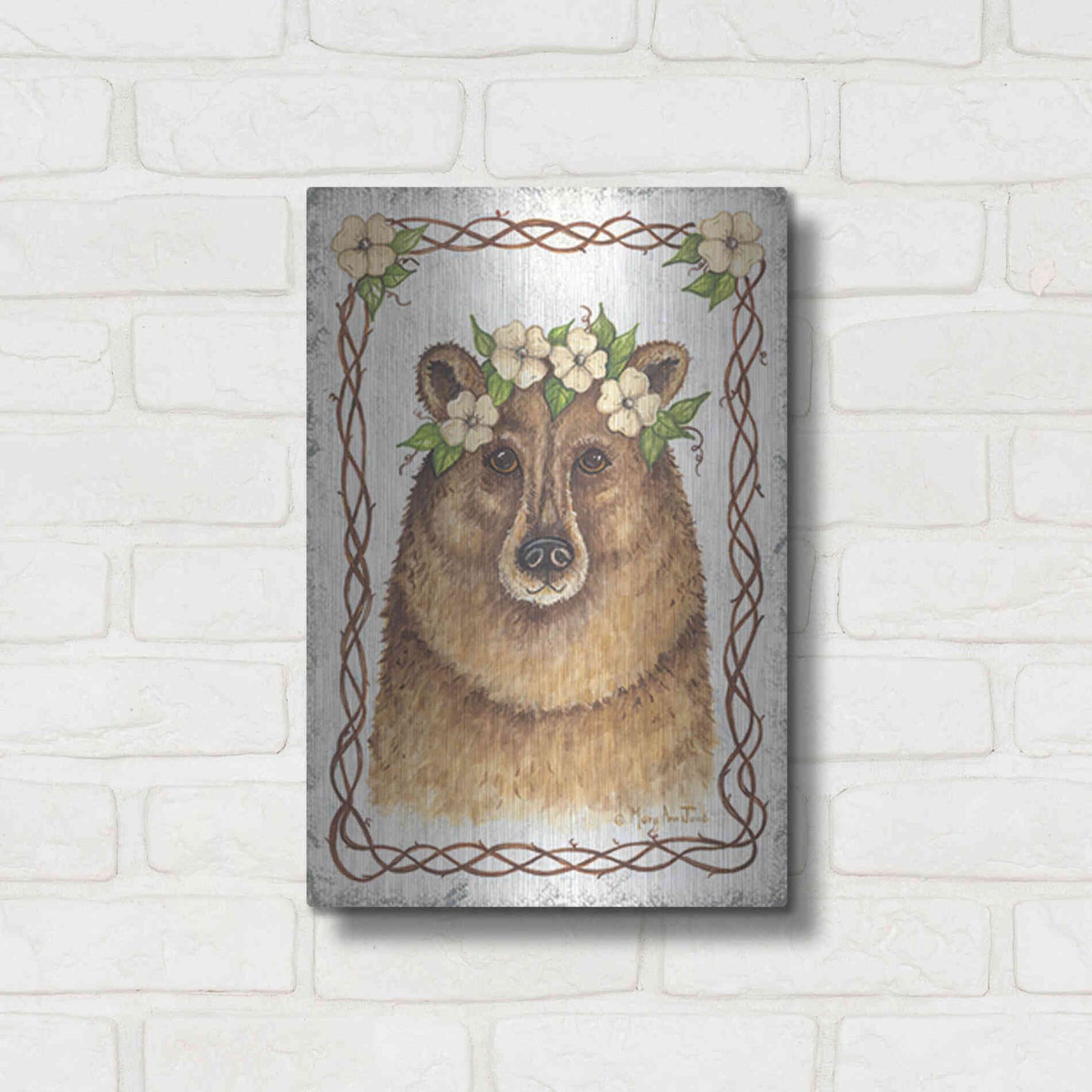 Luxe Metal Art 'Bear' by Mary Ann June, Metal Wall Art,12x16