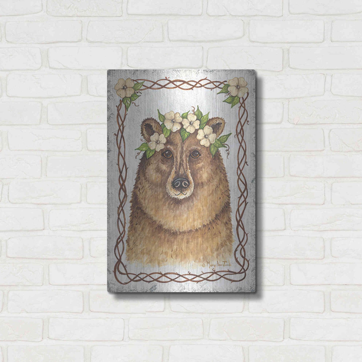 Luxe Metal Art 'Bear' by Mary Ann June, Metal Wall Art,16x24