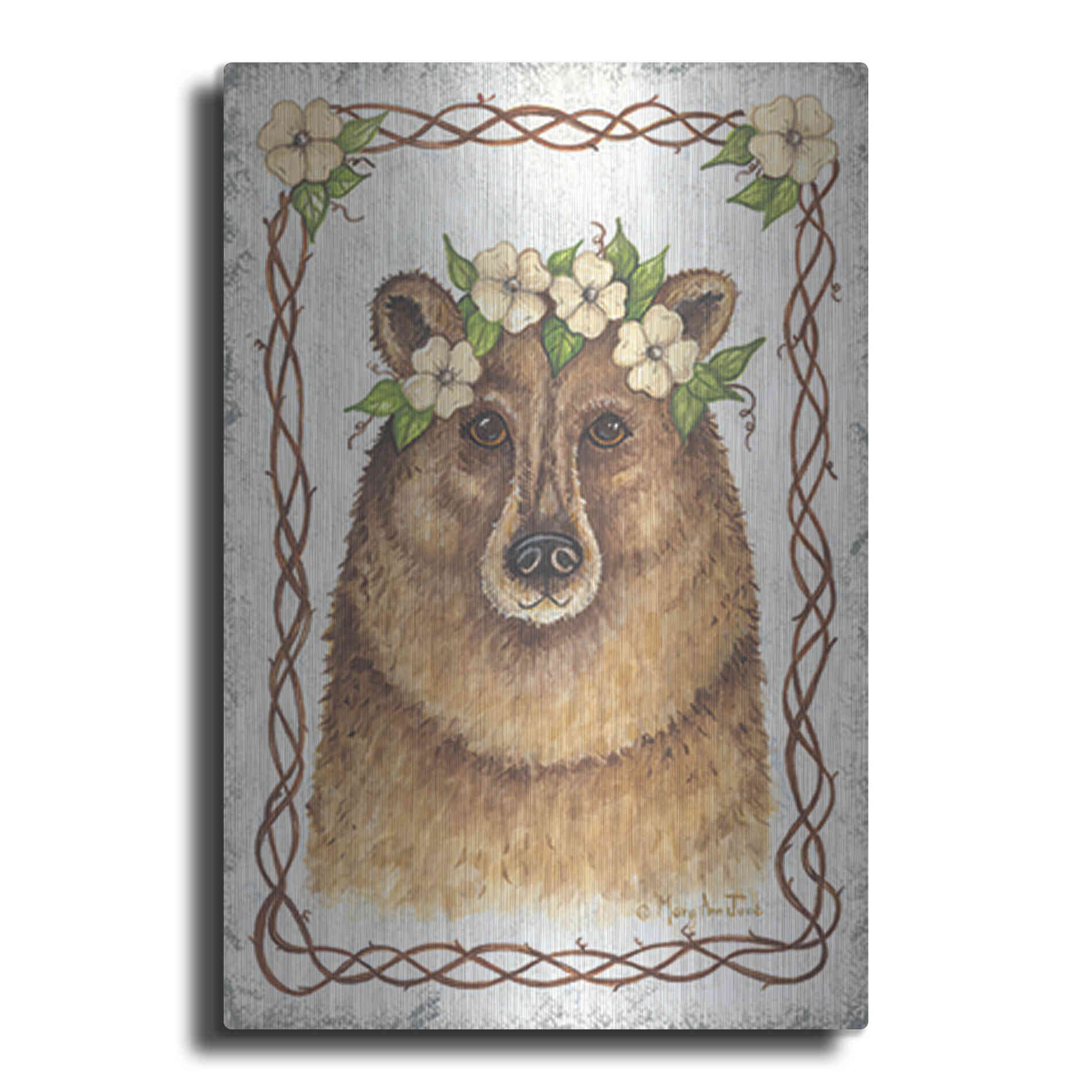 Luxe Metal Art 'Bear' by Mary Ann June, Metal Wall Art