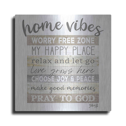 Luxe Metal Art 'Home Vibes' by Marla Rae, Metal Wall Art