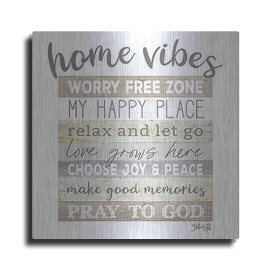 Luxe Metal Art 'Home Vibes' by Marla Rae, Metal Wall Art