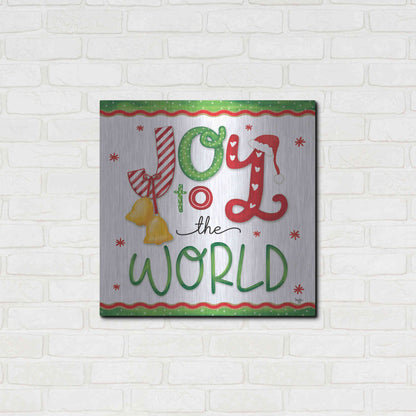 Luxe Metal Art 'Joy' by Mollie B., Metal Wall Art,24x24