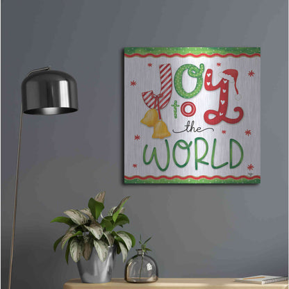 Luxe Metal Art 'Joy' by Mollie B., Metal Wall Art,24x24