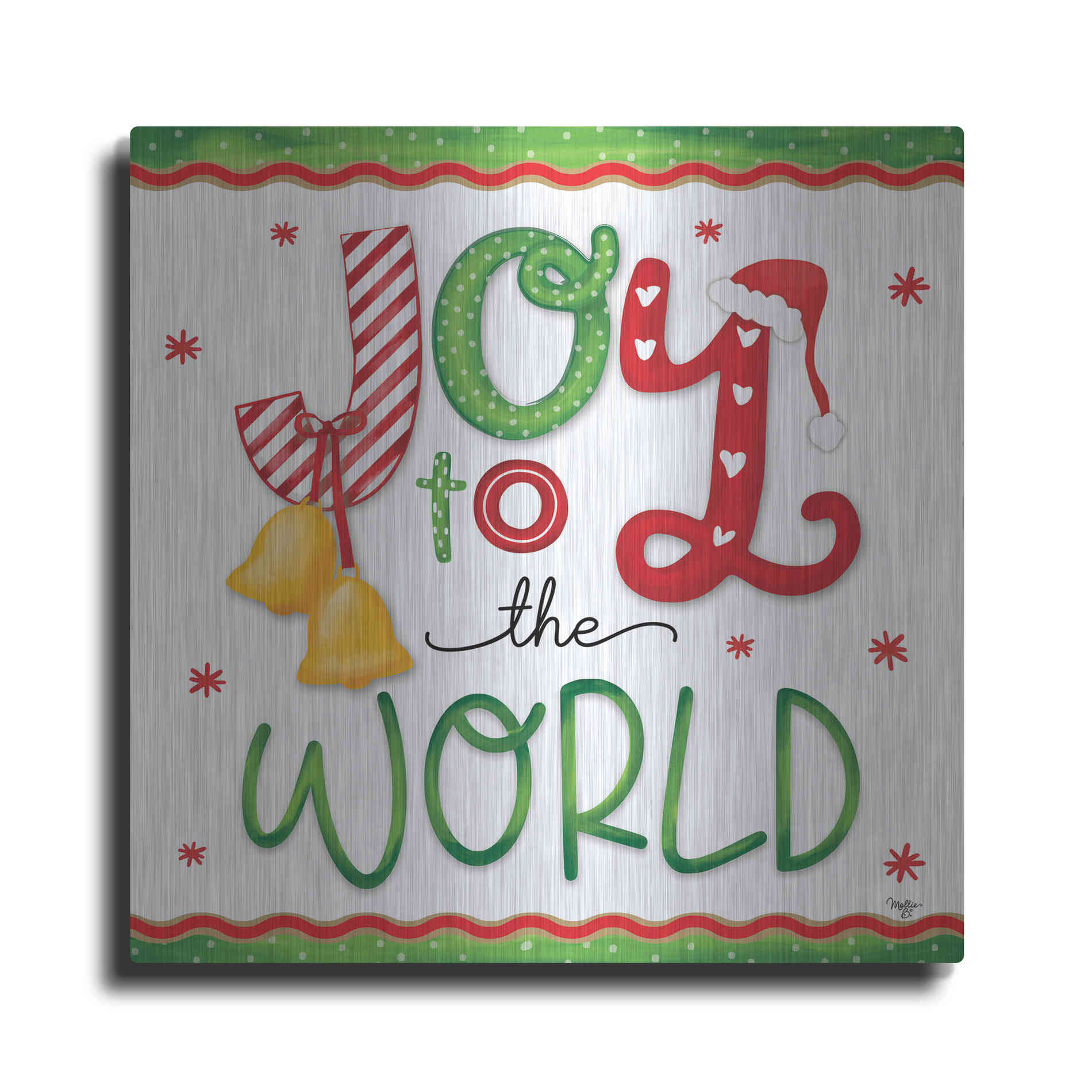 Luxe Metal Art 'Joy' by Mollie B., Metal Wall Art