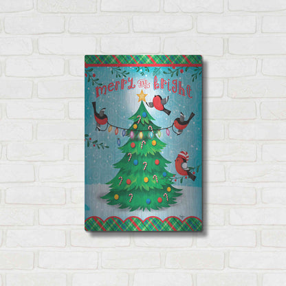 Luxe Metal Art 'Christmas Tree' by Mollie B., Metal Wall Art,16x24