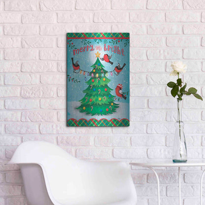 Luxe Metal Art 'Christmas Tree' by Mollie B., Metal Wall Art,16x24