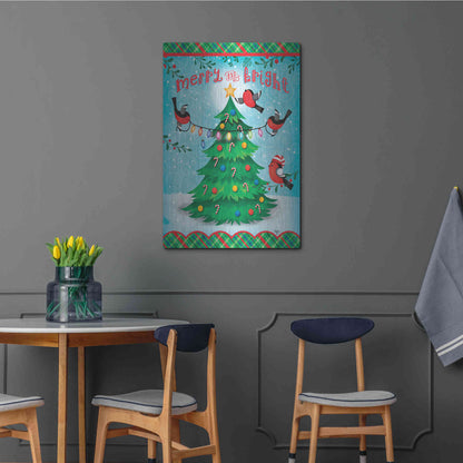 Luxe Metal Art 'Christmas Tree' by Mollie B., Metal Wall Art,24x36