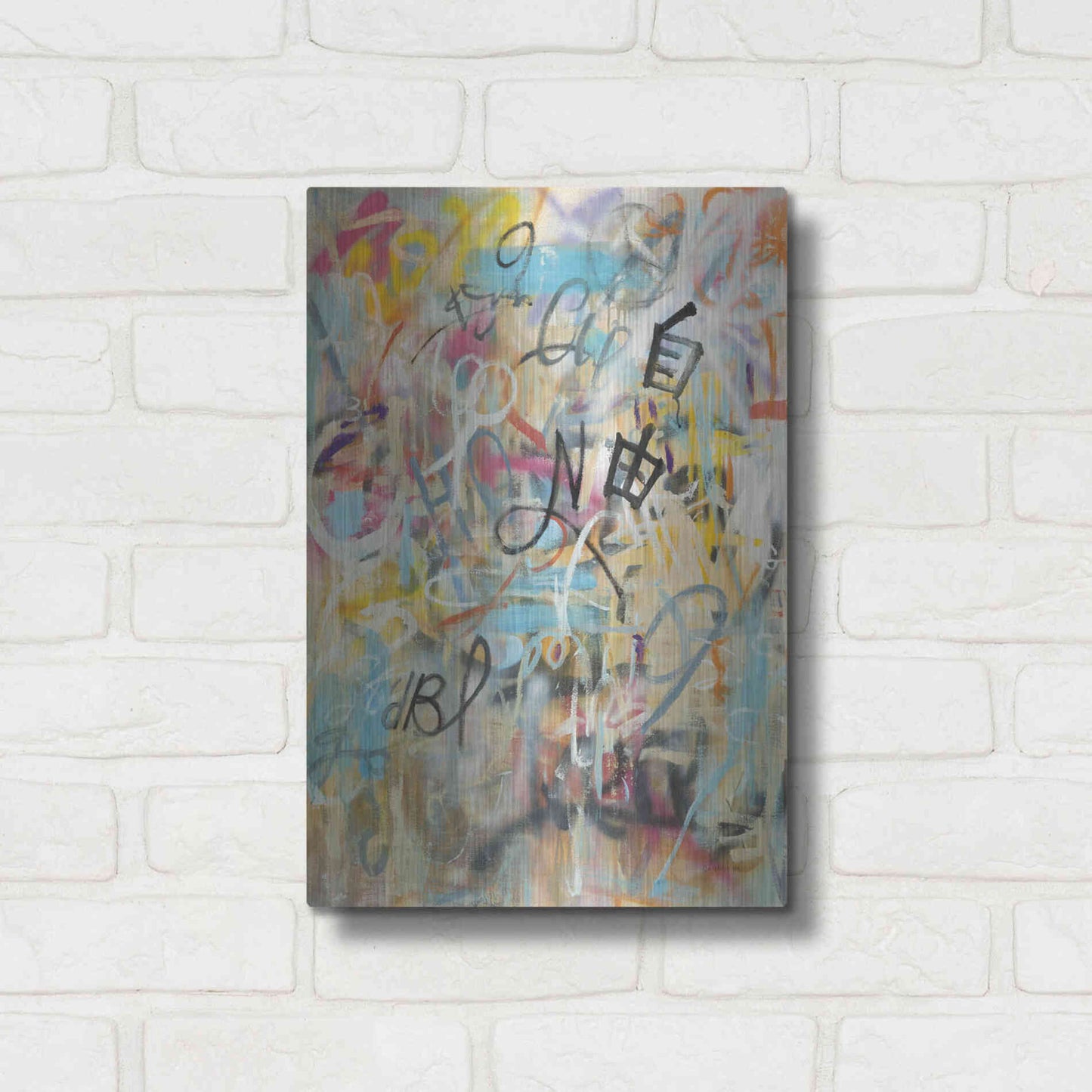 Luxe Metal Art 'Graffiti Freedom' by Danhui Nai, Metal Wall Art,12x16
