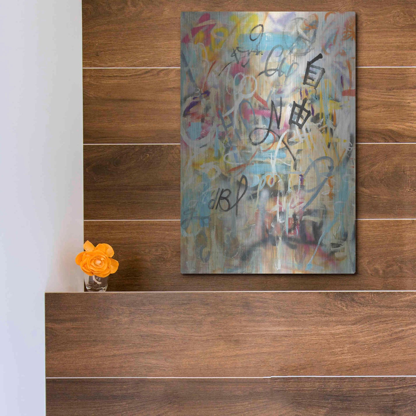 Luxe Metal Art 'Graffiti Freedom' by Danhui Nai, Metal Wall Art,12x16
