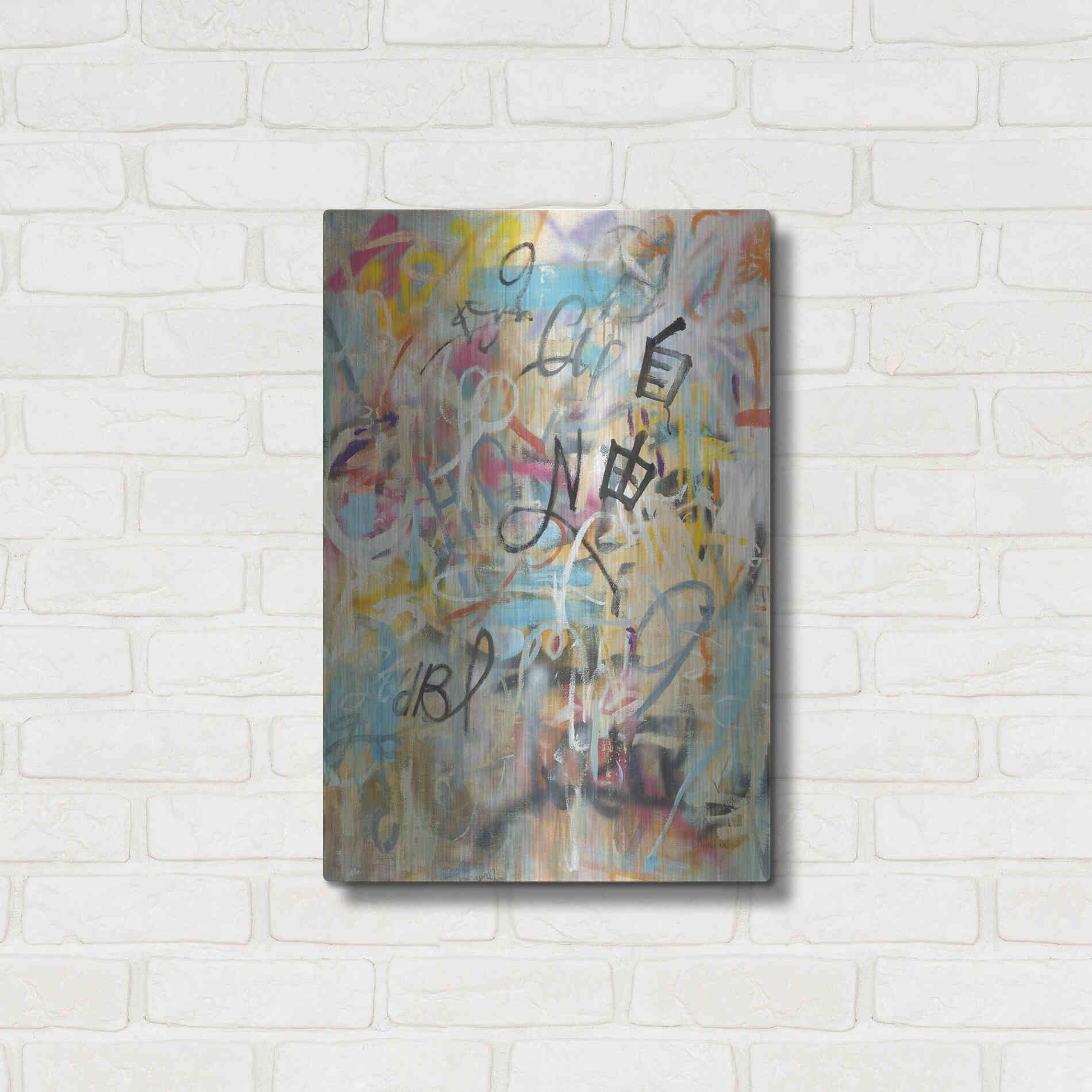 Luxe Metal Art 'Graffiti Freedom' by Danhui Nai, Metal Wall Art,16x24