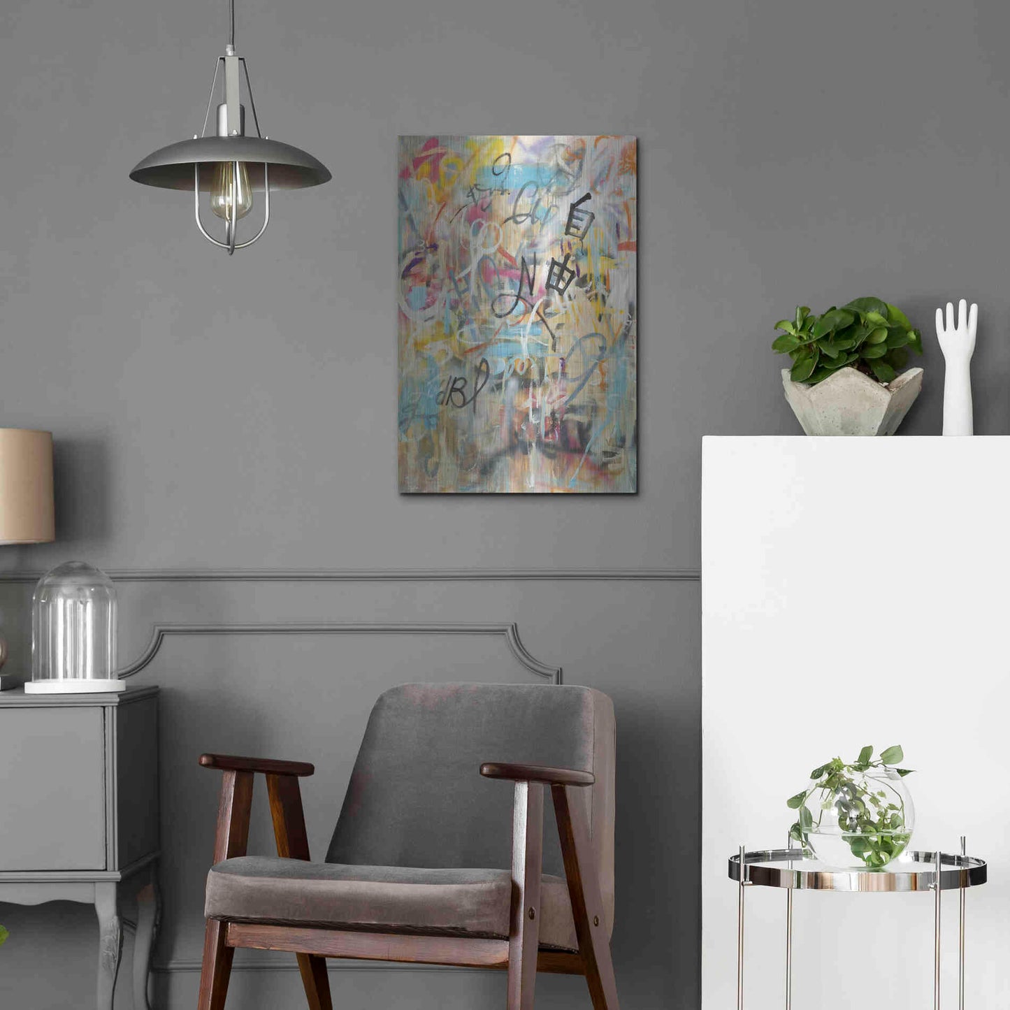 Luxe Metal Art 'Graffiti Freedom' by Danhui Nai, Metal Wall Art,16x24