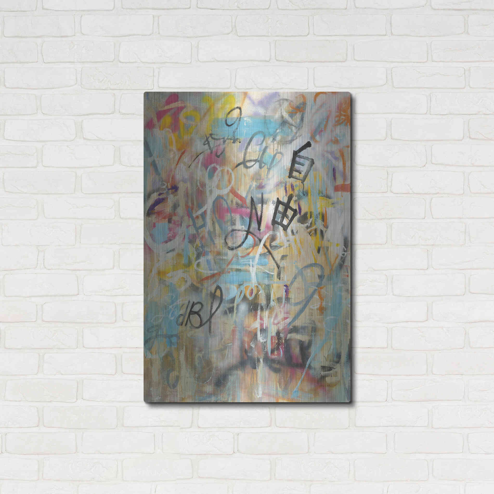 Luxe Metal Art 'Graffiti Freedom' by Danhui Nai, Metal Wall Art,24x36