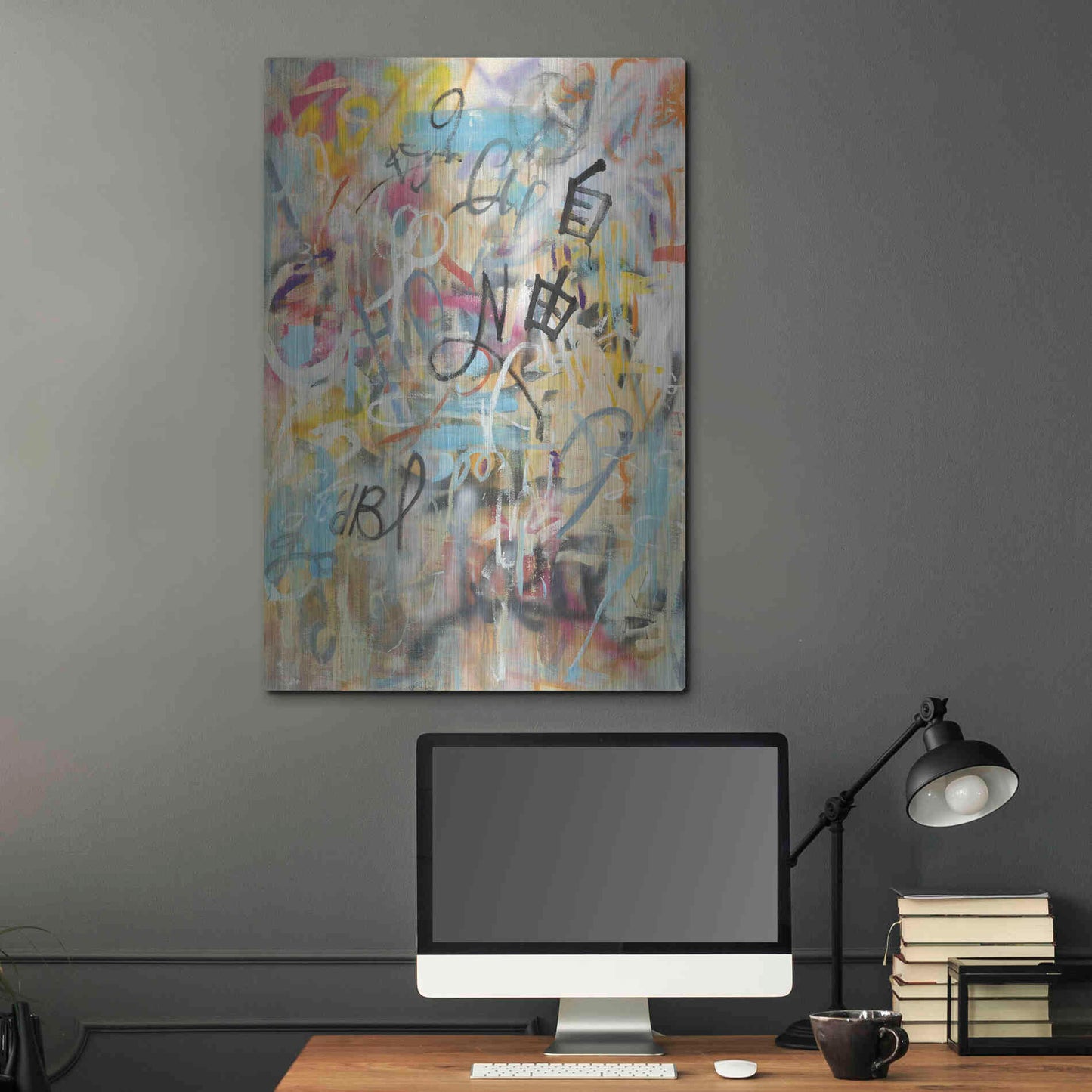 Luxe Metal Art 'Graffiti Freedom' by Danhui Nai, Metal Wall Art,24x36