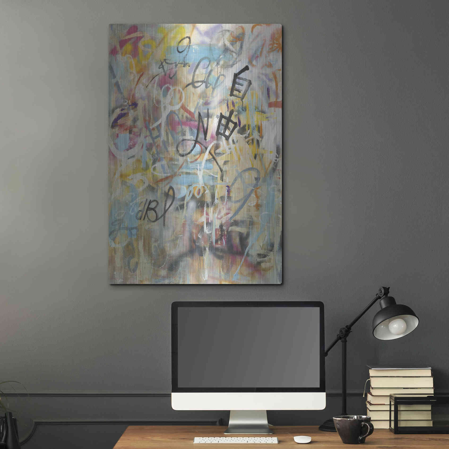 Luxe Metal Art 'Graffiti Freedom' by Danhui Nai, Metal Wall Art,24x36