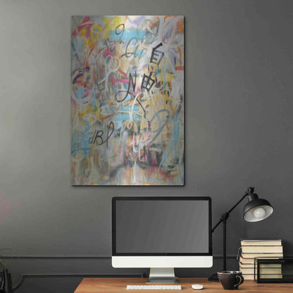 Luxe Metal Art 'Graffiti Freedom' by Danhui Nai, Metal Wall Art,24x36