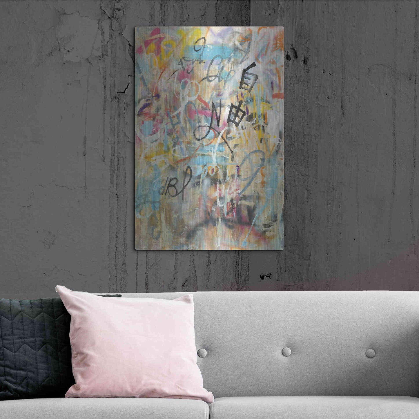 Luxe Metal Art 'Graffiti Freedom' by Danhui Nai, Metal Wall Art,24x36