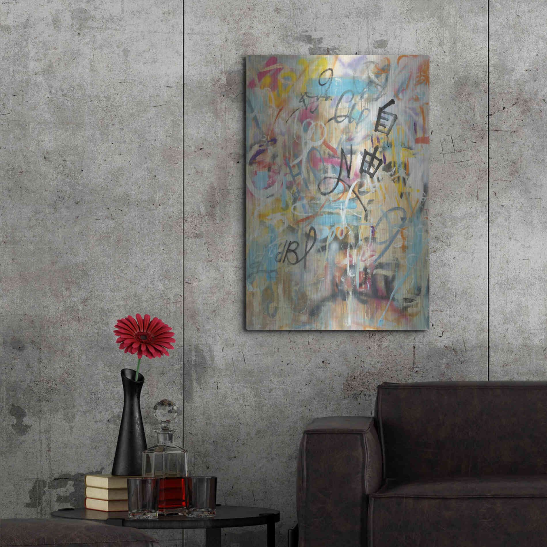 Luxe Metal Art 'Graffiti Freedom' by Danhui Nai, Metal Wall Art,24x36
