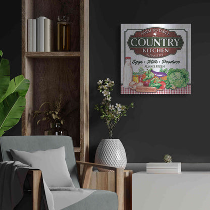 Luxe Metal Art 'Country Kitchen' by Mollie B., Metal Wall Art,24x24