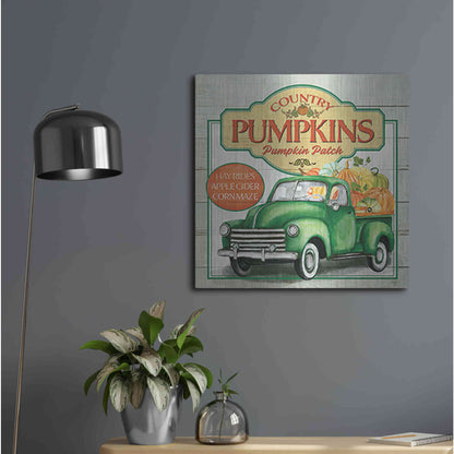 Luxe Metal Art 'Pumpkin Patch' by Mollie B., Metal Wall Art,24x24