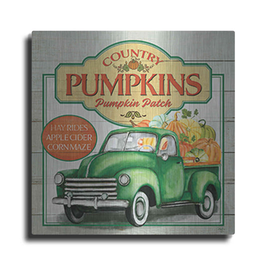 Luxe Metal Art 'Pumpkin Patch' by Mollie B., Metal Wall Art