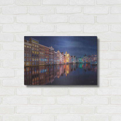 Luxe Metal Art 'Building Row Reflections 2' by Martin Podt, Metal Wall Art,24x16