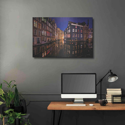 Luxe Metal Art 'Building Row Reflections 3' by Martin Podt, Metal Wall Art,36x24